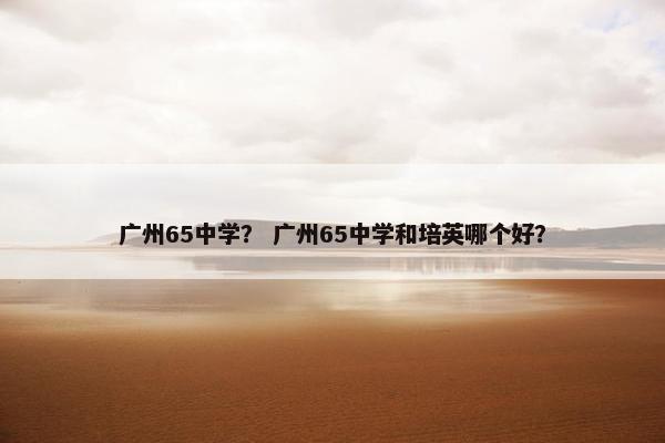 广州65中学？ 广州65中学和培英哪个好？