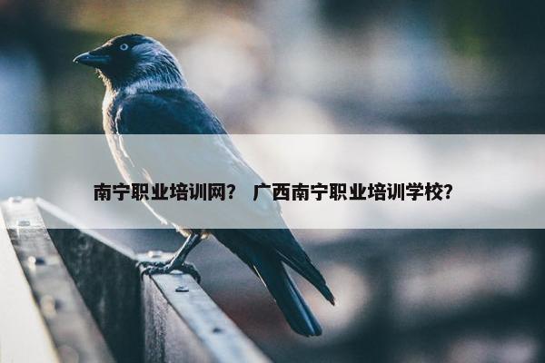南宁职业培训网？ 广西南宁职业培训学校？