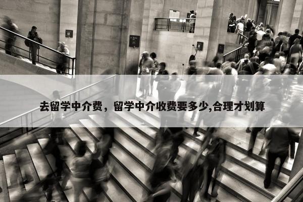 去留学中介费，留学中介收费要多少,合理才划算