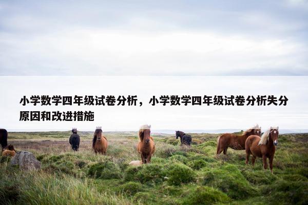 小学数学四年级试卷分析，小学数学四年级试卷分析失分原因和改进措施