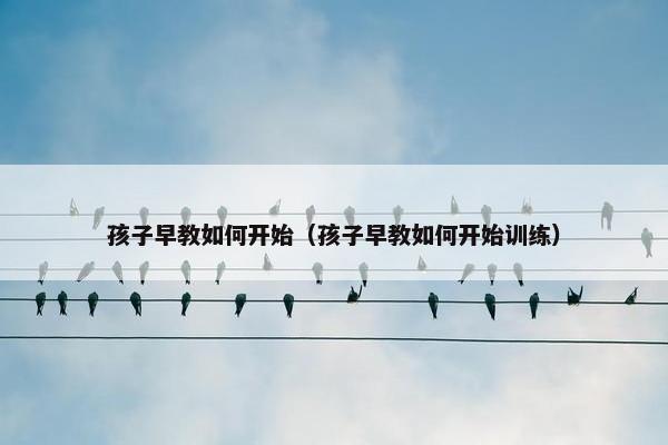 孩子早教如何开始（孩子早教如何开始训练）