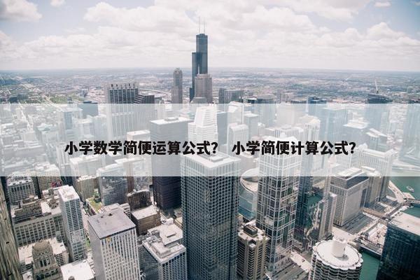 小学数学简便运算公式？ 小学简便计算公式？