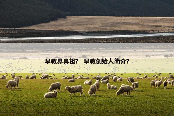 早教界鼻祖？ 早教创始人简介？