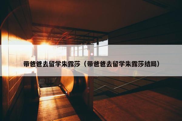 带爸爸去留学朱露莎（带爸爸去留学朱露莎结局）