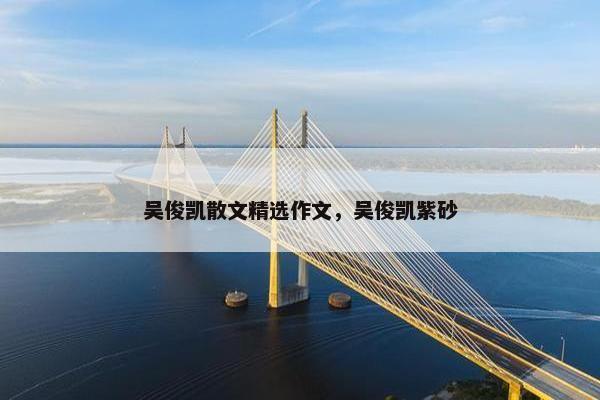 吴俊凯散文精选作文，吴俊凯紫砂