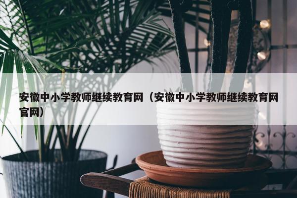 安徽中小学教师继续教育网（安徽中小学教师继续教育网官网）