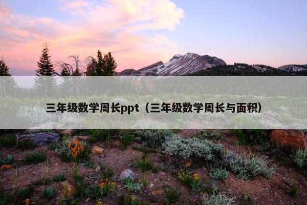 三年级数学周长ppt（三年级数学周长与面积）