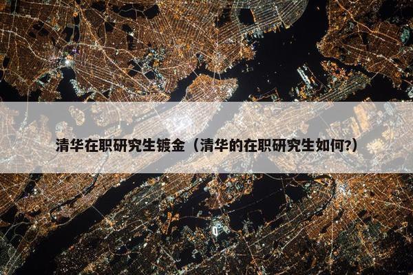 清华在职研究生镀金（清华的在职研究生如何?）