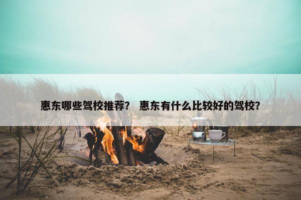惠东哪些驾校推荐？ 惠东有什么比较好的驾校？
