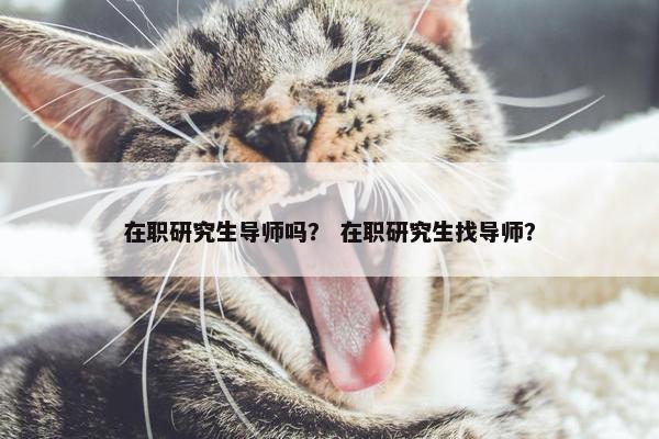 在职研究生导师吗？ 在职研究生找导师？