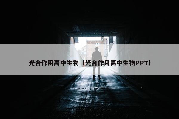 光合作用高中生物（光合作用高中生物PPT）
