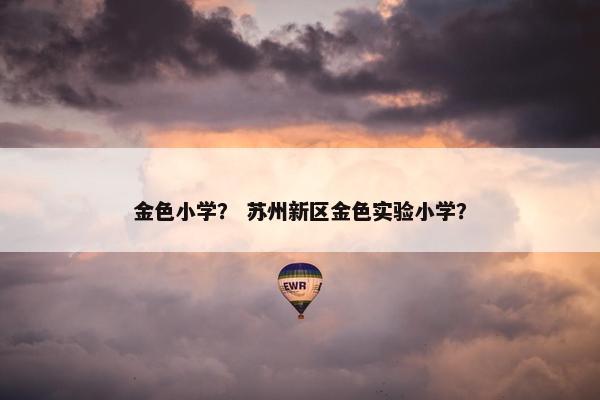 金色小学？ 苏州新区金色实验小学？