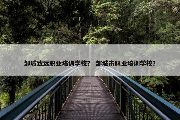邹城致远职业培训学校？ 邹城市职业培训学校？
