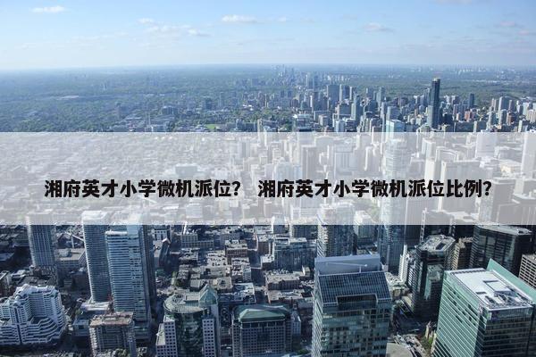 湘府英才小学微机派位？ 湘府英才小学微机派位比例？