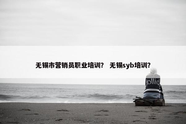 无锡市营销员职业培训？ 无锡syb培训？