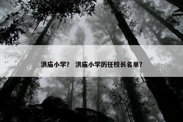 洪庙小学？ 洪庙小学历任校长名单？
