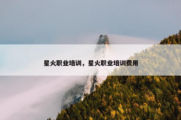 星火职业培训，星火职业培训费用