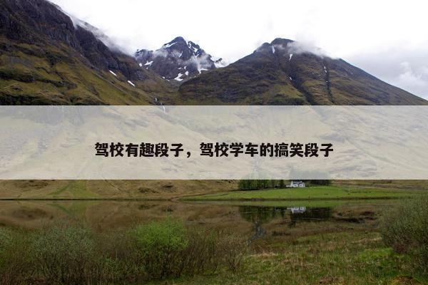 驾校有趣段子，驾校学车的搞笑段子