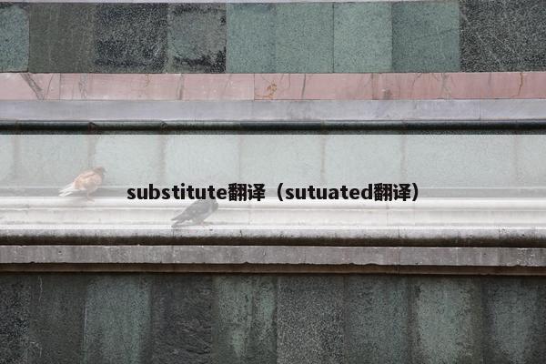 substitute翻译（sutuated翻译）