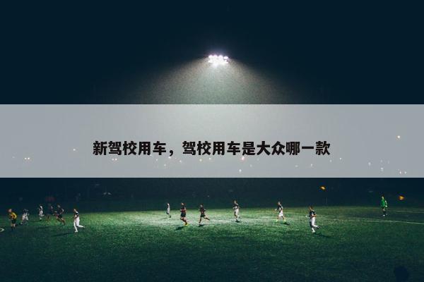 新驾校用车，驾校用车是大众哪一款