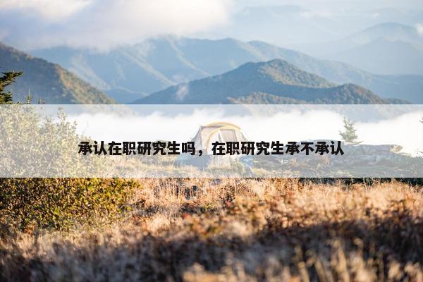 承认在职研究生吗，在职研究生承不承认