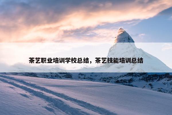 茶艺职业培训学校总结，茶艺技能培训总结
