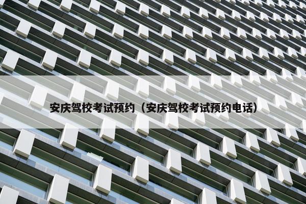 安庆驾校考试预约（安庆驾校考试预约电话）