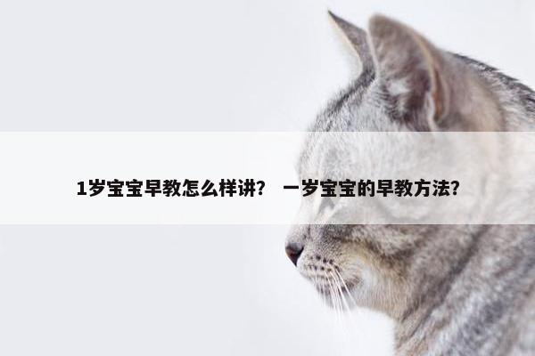 1岁宝宝早教怎么样讲？ 一岁宝宝的早教方法？