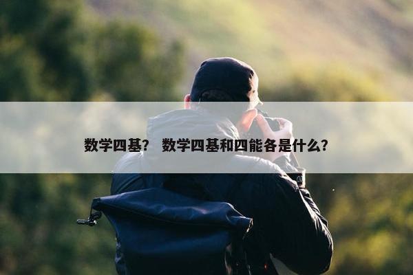 数学四基？ 数学四基和四能各是什么？