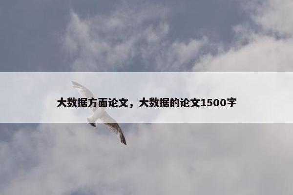 大数据方面论文，大数据的论文1500字