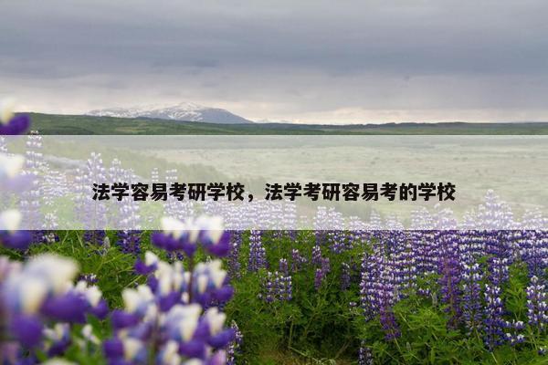 法学容易考研学校，法学考研容易考的学校
