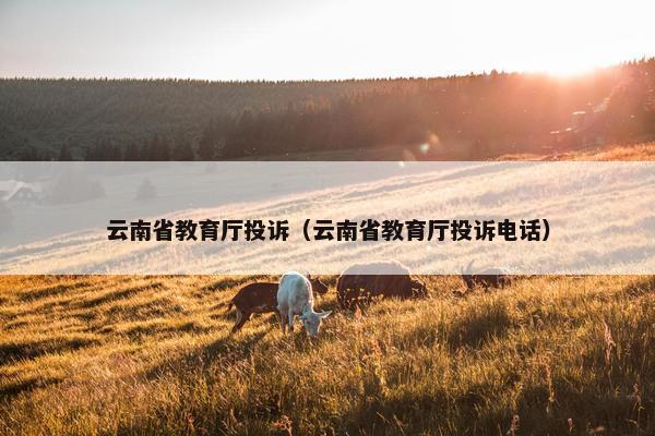 云南省教育厅投诉（云南省教育厅投诉电话）