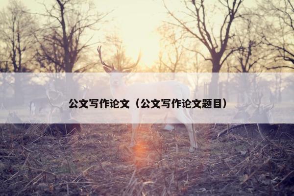 公文写作论文（公文写作论文题目）