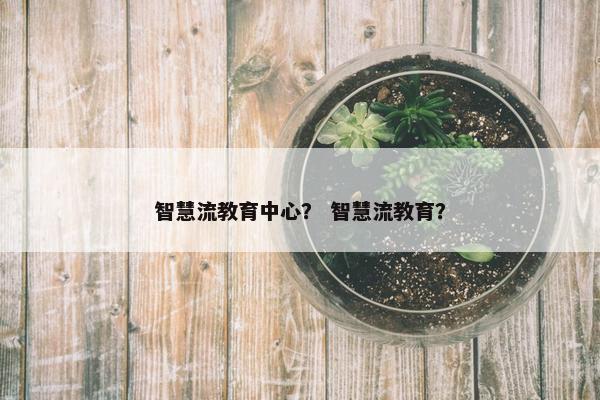 智慧流教育中心？ 智慧流教育？