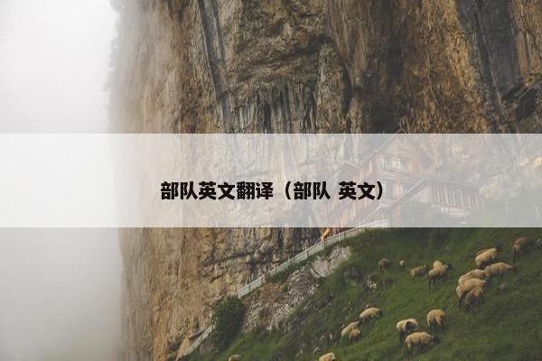 部队英文翻译（部队 英文）