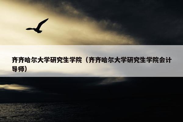 齐齐哈尔大学研究生学院（齐齐哈尔大学研究生学院会计导师）