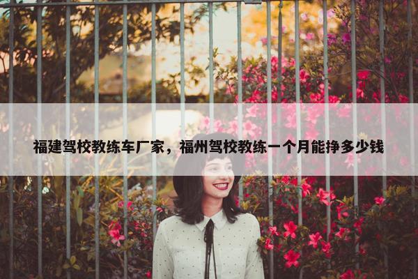 福建驾校教练车厂家，福州驾校教练一个月能挣多少钱