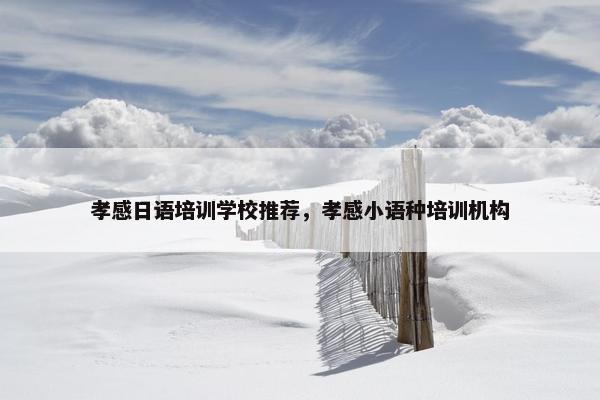 孝感日语培训学校推荐，孝感小语种培训机构