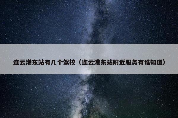 连云港东站有几个驾校（连云港东站附近服务有谁知道）