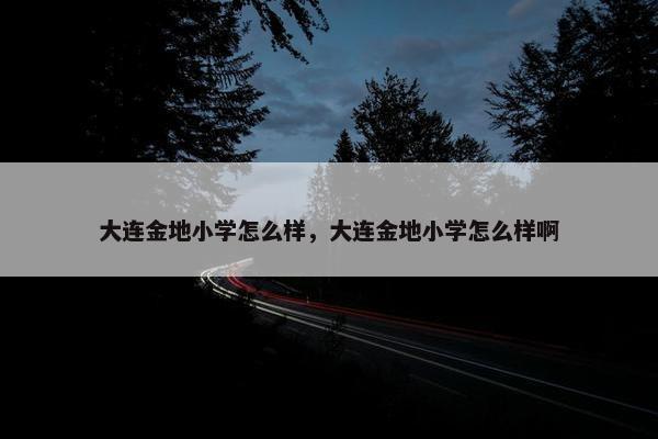 大连金地小学怎么样，大连金地小学怎么样啊