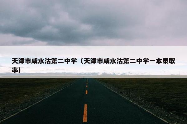天津市咸水沽第二中学（天津市咸水沽第二中学一本录取率）