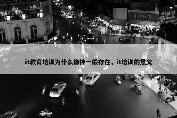 it教育培训为什么像神一般存在，it培训的意义