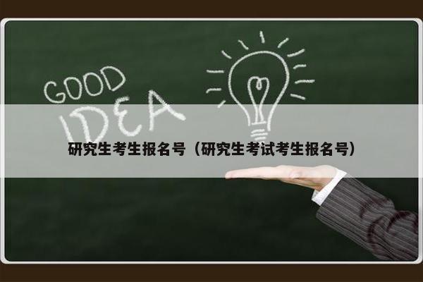研究生考生报名号（研究生考试考生报名号）