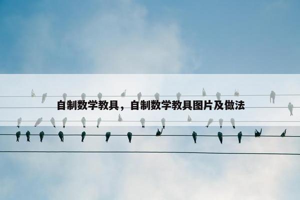 自制数学教具，自制数学教具图片及做法