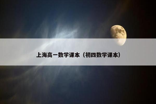 上海高一数学课本（初四数学课本）