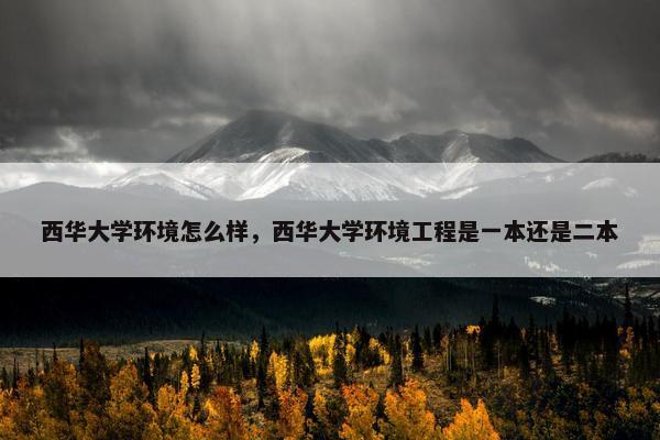 西华大学环境怎么样，西华大学环境工程是一本还是二本
