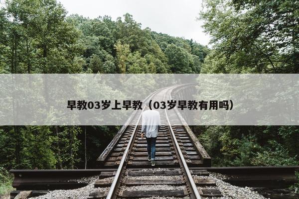 早教03岁上早教（03岁早教有用吗）