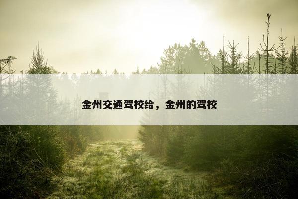 金州交通驾校给，金州的驾校