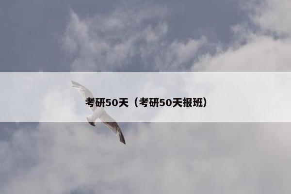 考研50天（考研50天报班）