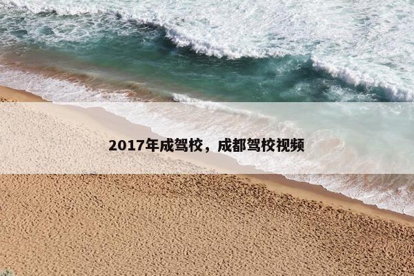 2017年成驾校，成都驾校视频